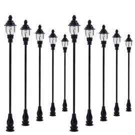 Evemodel LQS21 10PCS Model Railroad Train Lamp Posts Led Street Light Lamps OO / HO Scale