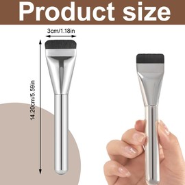 Pack of 2 Foundation Brushes Flat, Ultra Thin Brush for Liquid Foundation, Premium Makeup Face Brush, Powder Brush for Liquid