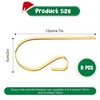 NQEUEPN Pack of 8 Christmas Fireplace Hooks, Christmas Stocking Hooks,