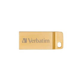 Verbatim Metal Executive USB 3.0 Drive - 64 GB, USB Stick, Water and Dustproof, 80 MB/s Reading, 25 MB/s Writing, gold, 64 GB 3.0 99106