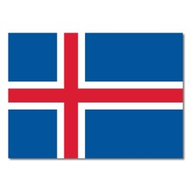 OwnTheAvenue Iceland IS Flag Car Truck Window Bumper Laptop Cooler Cup Sticker Decal 4"