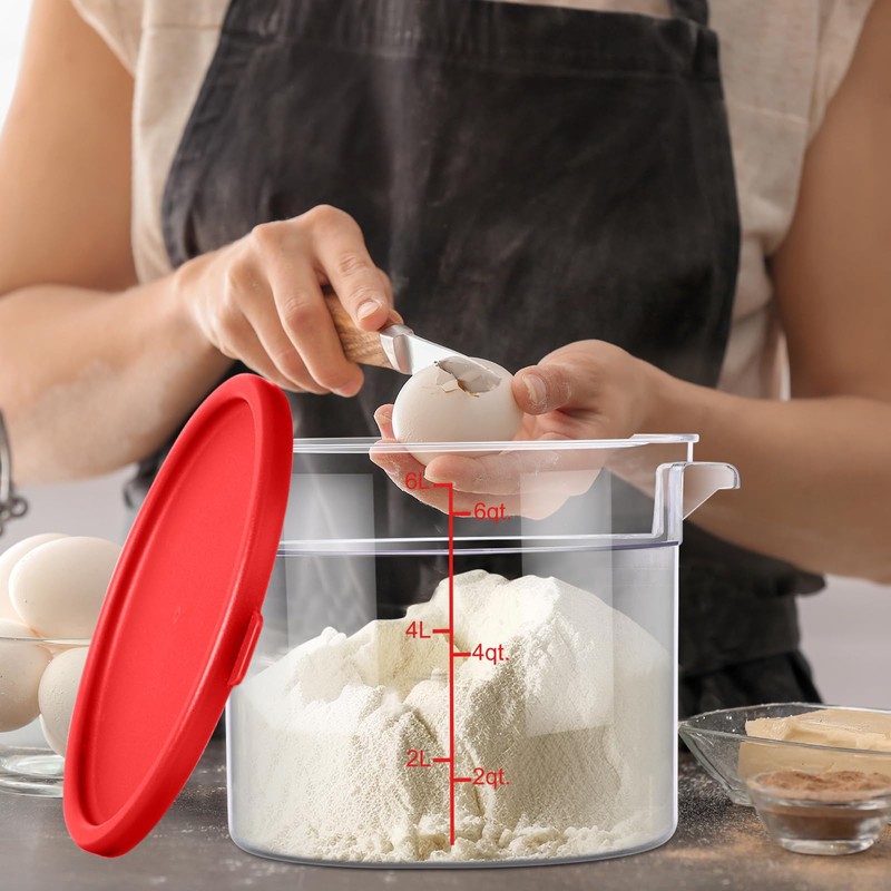 Suclain 4 Set 6 Quart 4 Qt Round Food Storage