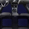 Generic 4PCS UNIVERSAL CHECKERED STYLE BLUE Fabric Car Floor Mats