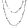 KRKC&CO Men's Necklace, 5/7/8/9/10 mm Men's Stainless Steel Curb Chain