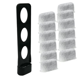SaveBuy Water Filter Holder with 12 Replacement Charcoal Filters, Compatible with Multiple DCC & SS Models