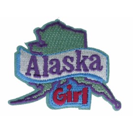 Alaska Girl State Embroidered Patch F2D17C