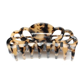 QinGoo Large Hair Clip, Hair Clip, Tortoise Shell Hair Clip, Firmly Rolled, 1 Piece Hair Accessory, Cute, Korean, Women's, 3.9 inches (10 cm) (Tortoise)