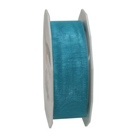 C.E. Pattberg Sheer Organza Ribbon Turquoise, 27 Yards Gift Wrap Ribbon, 1 inch Width, Accessories for Decoration & Handicrafts, Decoration Ribbon for Presents, for Every Occasion