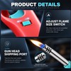 3 pcs Refillable Butane Lighters, BBQ Grill Click Flame Multipurpose