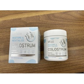 Colostrum Supplement Powder for Humans - Organic Bovine Colostrum Supplement for Gut Health, Hair Growth, Immune Support - Unflavored (73 Servings)