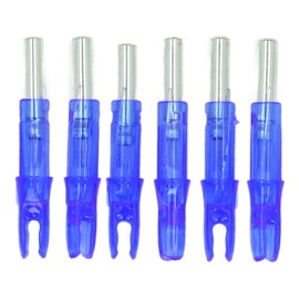 6Pcs Lighted Arrow Nocks High Visibility High Light Transmittance Waterproof 6.2mm LED Lighted Nocks for Archery Hunting Blue