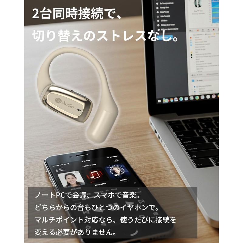 (nb) Audio Open+2 Open+2 Fully Wireless Earbuds, No Blocking Earphones,