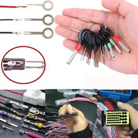 YFFSFDC Connector Pin Extractor Terminal Removal Tool Coupler Connector Wiring Terminal Removal Key Tool Wiring Connector Extractor Puller Release Pin (Set of 26)
