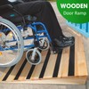 Wooden Threshold Ramp for Home Steps, 4" Rise Door Ramp