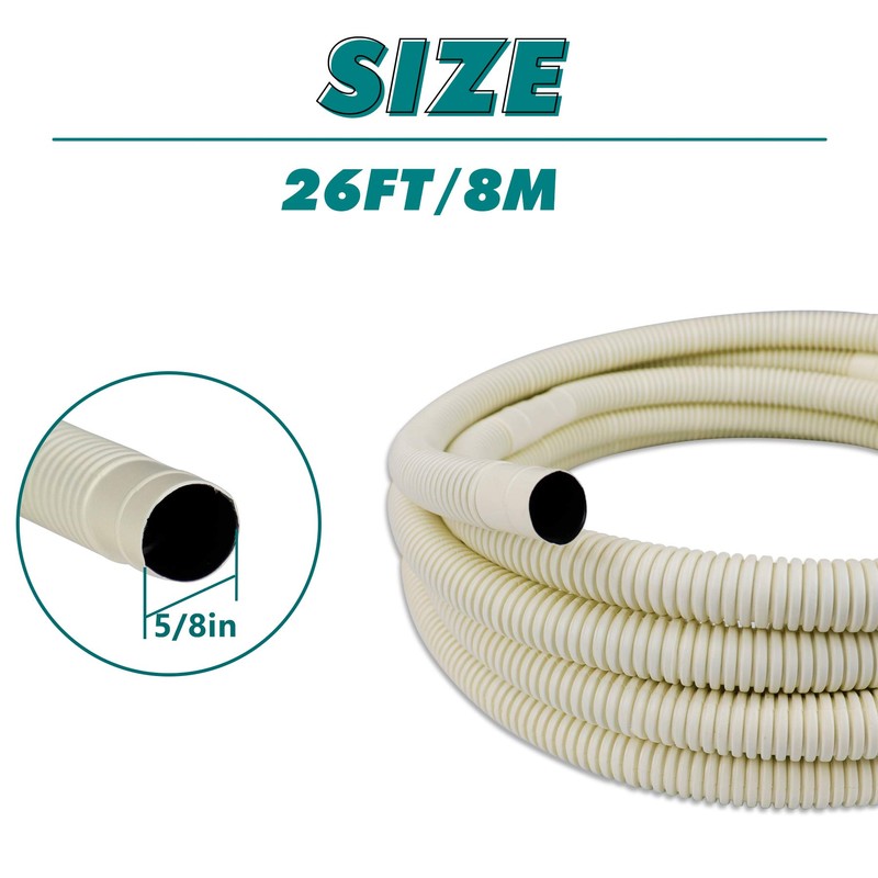 Daisypower Air Conditioner Drain Hose Pipe,26ft for Mini-Split Ductless AC,