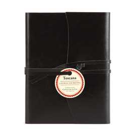 Cavallini Toscana Journals Black 5 x 7, Hardbound Leather