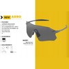 Bobster® Aero Cycling Sunglass Matte Gray Frame, Smoke Silver Mirror