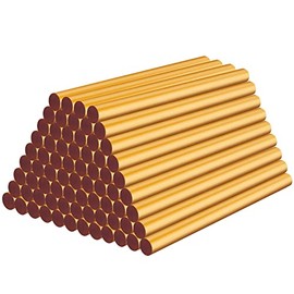 Metallic Gold Hot Glue Sticks, ENPOINT 72pcs 3.93 x 0.27 in Waxing Glue Sticks Colored, Mini Adhesive EVA Sticks for Stamp Home Repair DIY Art Projects Bonding Woods Glass Paper Plastic Decoration