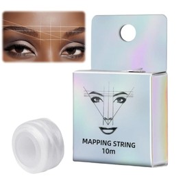 White Eyebrow Mapping String,Brow Mapping String,Eyeb-Row Thread,An Effective Cosmetic Tool For Eyeb-Row Shaping,Easy To Remove,Thin Line,Clear,Quick-Drying,Suitable For Makeup&Waxing(10m,White Ink)