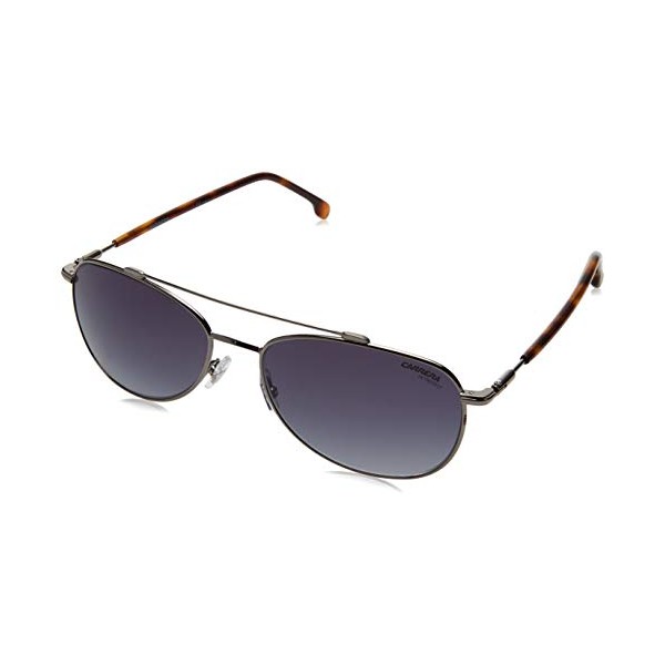 Carrera 224/S Pilot Sunglasses, Silver/Gray Shaded, 58mm, 17mm