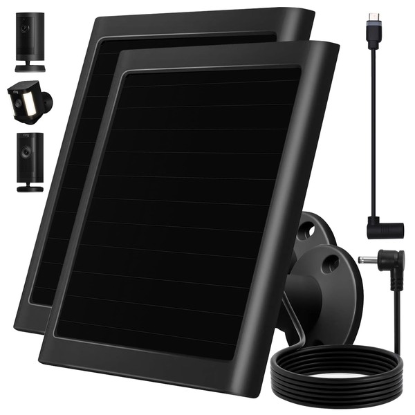 6W Solar Panel Charger for Ring Camera, Compatible with Ri