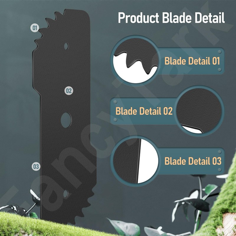 HandyTek 2-Pack EB-007 Edge Hog Heavy-Duty Edger Replacement Blades Compatible