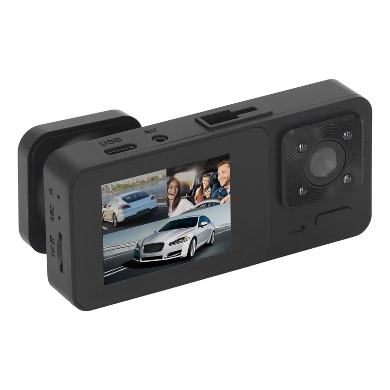 Dash Camera Triple Lens Rotatable HD1080P Night Vision 2in ISP