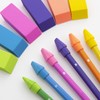 BAZIC Erasers + Pencil Top Erasers Set (12/Pack), Block Bevel