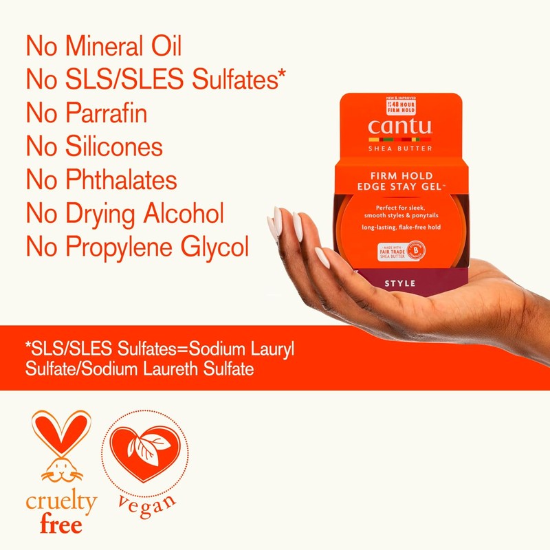 Cantu Extra Hold Edge Stay Gel, 2.25 oz.
