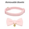 Cute Cat Collars With Bow,Quick Release Safty Buckle with Bells,Soft