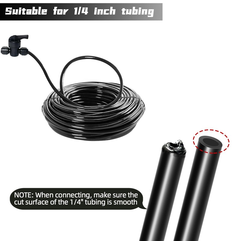 10 Pack Quick Connect 1/4" Drip Irrigation Shut Off Valve,