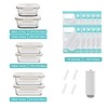 Domsanistor Vacuum Seal Glass Food Storage Containers, 6pcs Containerswith 10pcs