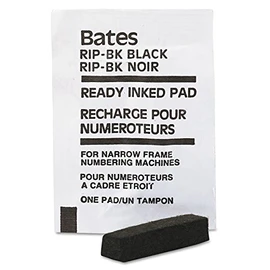 Bates Ready-Inked Pad for Standard and Dropped Cipher Numbering Machines, Black, 9808196