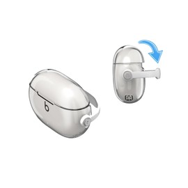 Case for Beats Studio Buds + True Wireless Noise Cancelling Earbuds,Soft Protective,Shockproof, BOVUGAC High Transparency TPU Case Cover with Lanyard-ClearRed