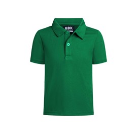 QBK Toddler to Youth Boys' Performance Polo Kids Collared Golf Shirt School Uniform (Kelly Green 5T)