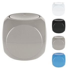 Spirella Dice 1 litre waste bin, table waste bin with swinging lid, taupe