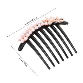 Vaguelly Pearl Studded Rhinestone Hair Comb Vintage Hair Accessory for Bridesmaid for Women Multifunctional Durable Design for Timeless Appeal