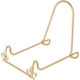 Bard's Adjustable Brass Metal Easel, Fleur de Lis, 5" H x 4" W x 5" D, Pack of 2