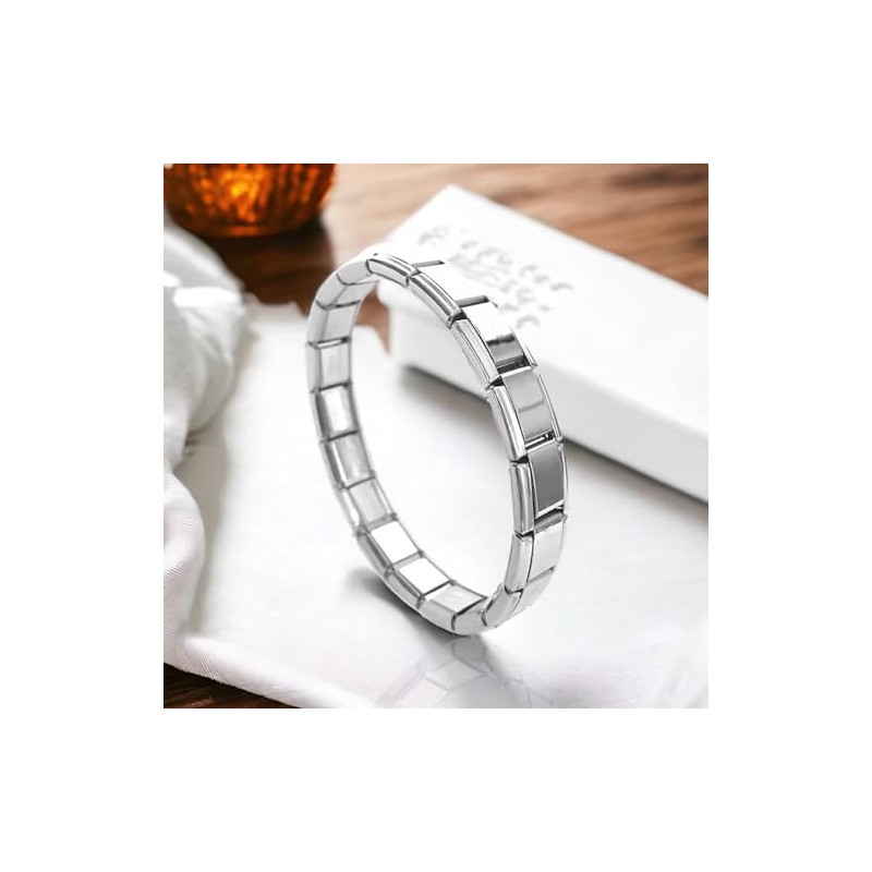 Quiges - 9 mm Italian Style Charm Module Stainless Steel