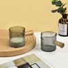 Denovin Glass Measuring Cup, 4oz Espresso Shot Glass with Wood