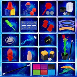 PATIFEED Magic Kit, Magic Tricks for Kids Age 6-8, 40 Magic Tricks with Instructions for Girls Boys Beginners to Perform, Gift for Boys Girls Kids