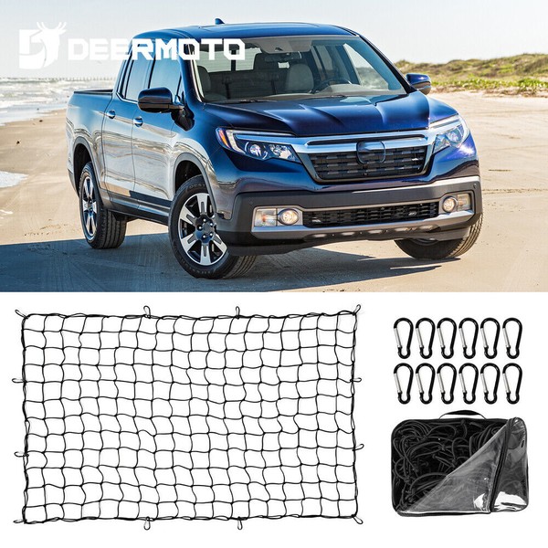 DEERMOTO 4'X6' Bungee Web Truck Bed Cargo Net Storage Organizer