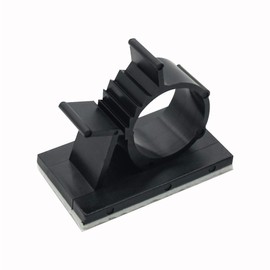 25 Pack Adjustable Cable Tie Clips Adhesive Wire Clips Nylon Wire Clamps for Car, Home and Office, Black