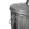 Gardenised 20-Gallon Galvanized Steel Incinerator Can with Lid & Vent