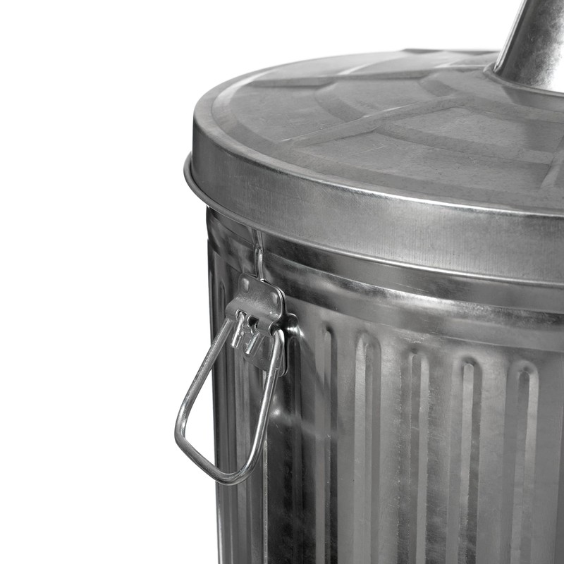 Gardenised 20-Gallon Galvanized Steel Incinerator Can with Lid & Vent