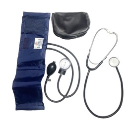 TAEING Flat Head Stethoscope and Manual Blood Pressure Monitor (Non Liquid Blood Pressure Monitor) Set (with Bag)