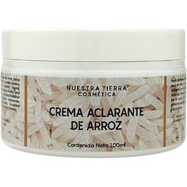 Nuestra Tierra Cosmética Crema Aclarante de Arroz con Niacinamida y Ácido Tranexámico, para Codos y Rodillas, 100ml