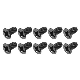 METALLIXITY 150pcs M3 x 6mm Flat Head Screws Carbon Steel Machine Screws for Eyeglass Watch Small Electronics Black