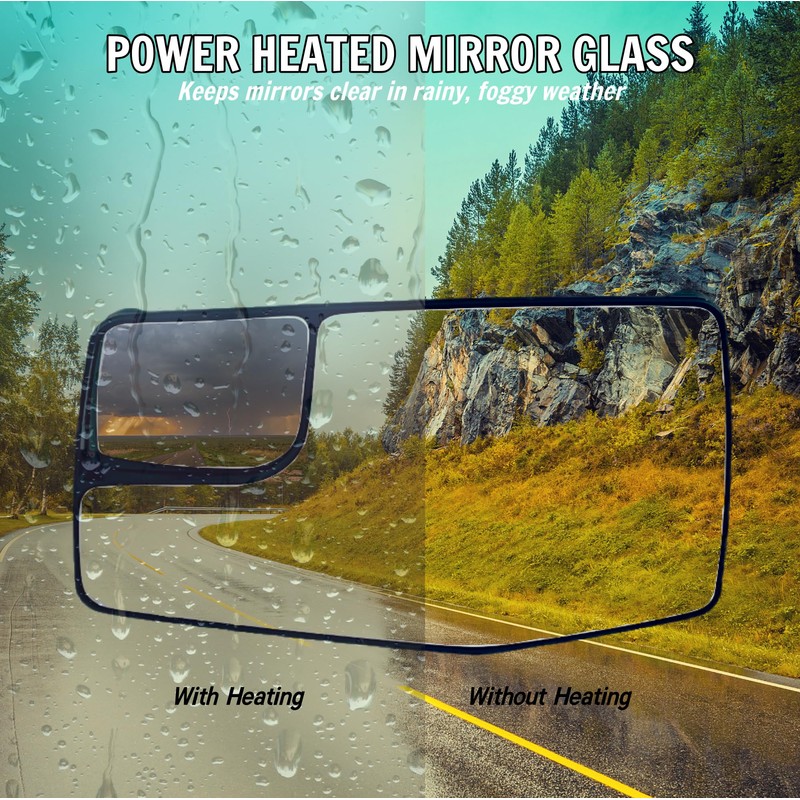 Passenger (Right) Side Heated Mirror Glass Compatible With 2019-2024 Chevy