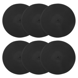 PATIKIL 6pcs Spot Markers 9" Non-Slip Flow Dot Agility Markers Flat Field Cone Poly Dot Gym PE Speed Training Dance Soccer Basketball Sports Black